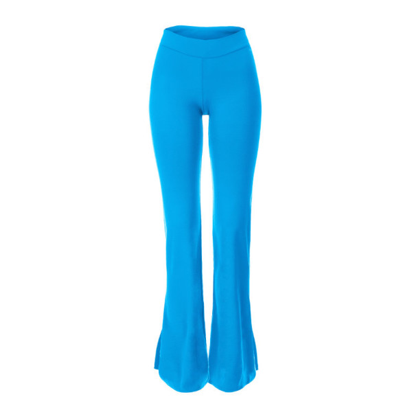 Pants ANN with a slit AquaBlue L