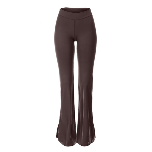 Pants ANN with a slit GreyBrown XS