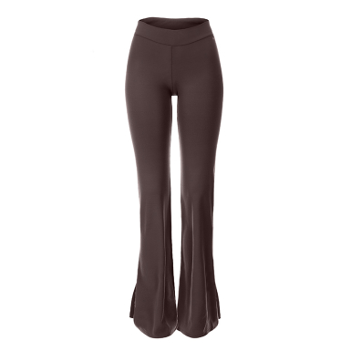 Pants ANN with a slit GreyBrown L