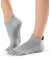ToeSox Full-Toe LOW RISE HeatherGrey S